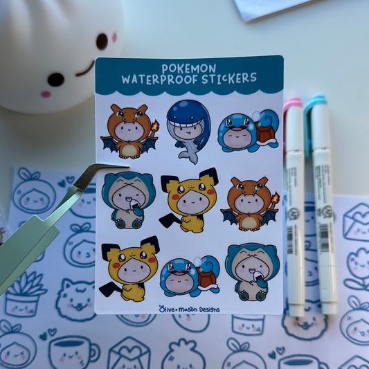 Poke Friends Vol 2 Waterproof Sticker Sheet
