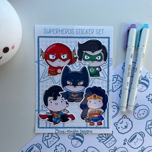 Superheros Vol 2 Waterproof Vinyl Sticker Set
